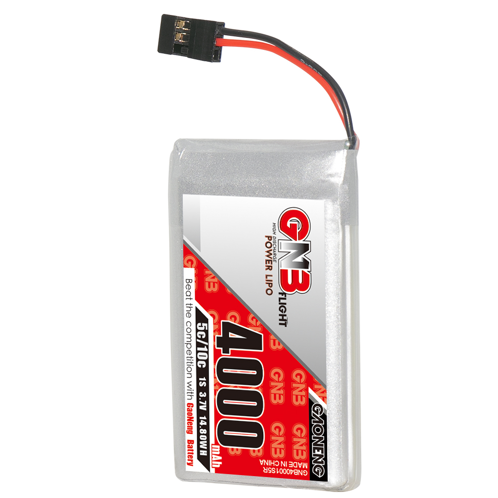 2PCS - GAONENG GNB 3.7V 4000mAh 5C LiPo Battery JR for Sanwa MT17 RX