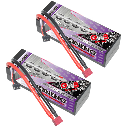 GAONENG GNB LiHV 3S 11.4V 6000mAh 130C Cabled Hard Case LiPo Battery T-PLUG