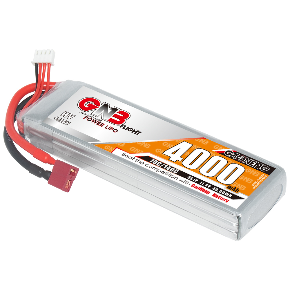 GAONENG GNB LiHV 3S 11.4V 4000mAh 70C LiPo Battery T-PLUG