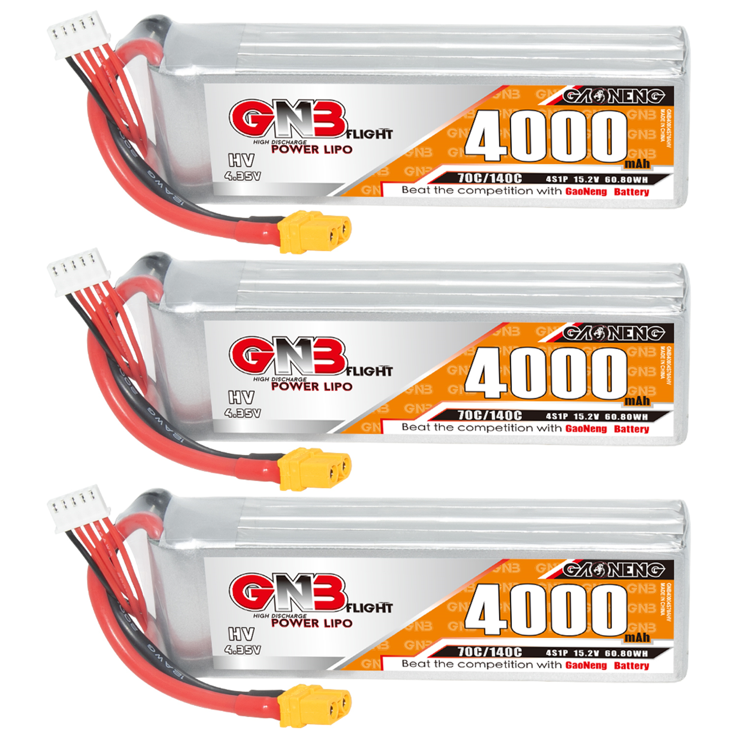 GAONENG GNB LiHV 4S 15.2V 4000mAh 70C LiPo Battery XT60