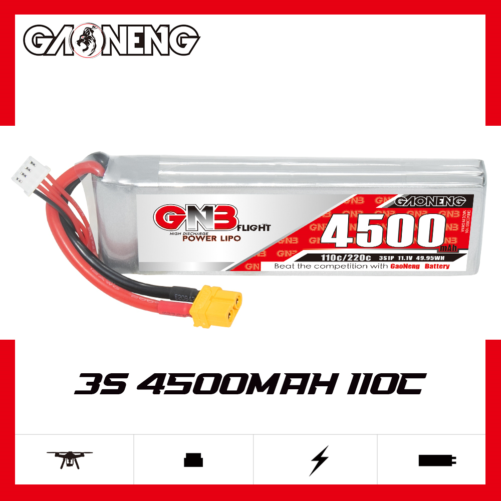 GAONENG GNB 3S 11.1V 4500mAh 110C LiPo Battery XT60