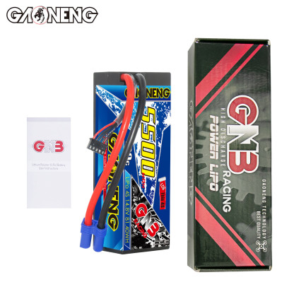 1PC - GAONENG GNB 4S 14.8V 5500mAh 100C Cabled LCG Hard Case LiPo Battery EC5