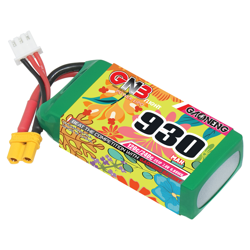 GAONENG GNB 2S 7.4V 930mAh 120C XT30 LiPo Battery