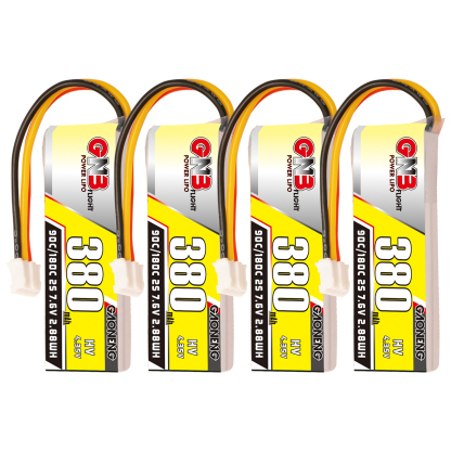 GAONENG GNB LiHV 2S 7.6V 380mAh 90C LiPo Battery PH2.0 3Pin Connector