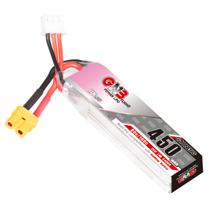 4PCS - GAONENG GNB LiHV 2S 7.6V 450mAh 80C XT30 LiPo Battery