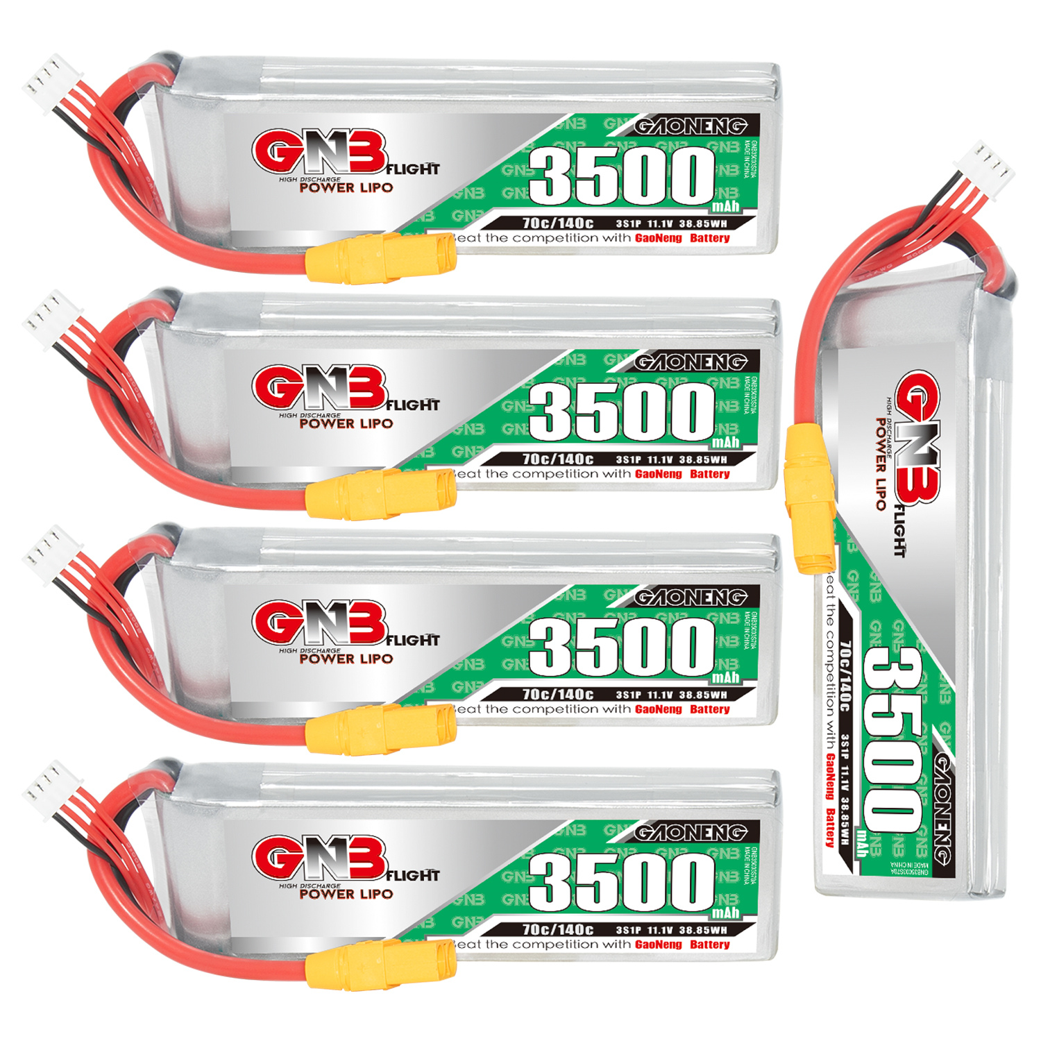 GAONENG GNB 3S 11.1V 3500mAh 70C LiPo Battery XT90