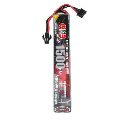 2PCS - GAONENG GNB 3S 11.1V 1500mAh 30C SM Plug LiPo Battery for AirSoft 
