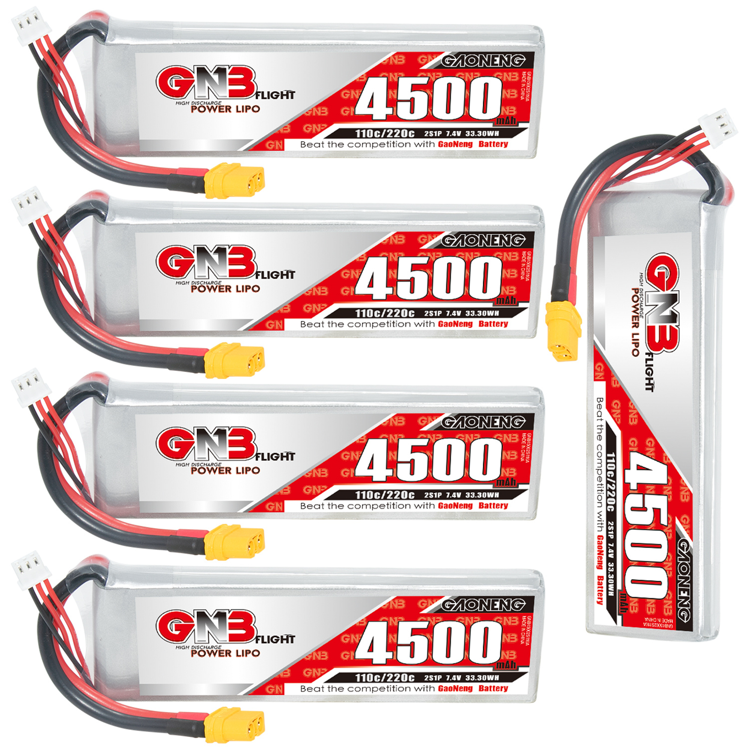 GAONENG GNB 2S 7.4V 4500mAh 110C LiPo Battery XT60