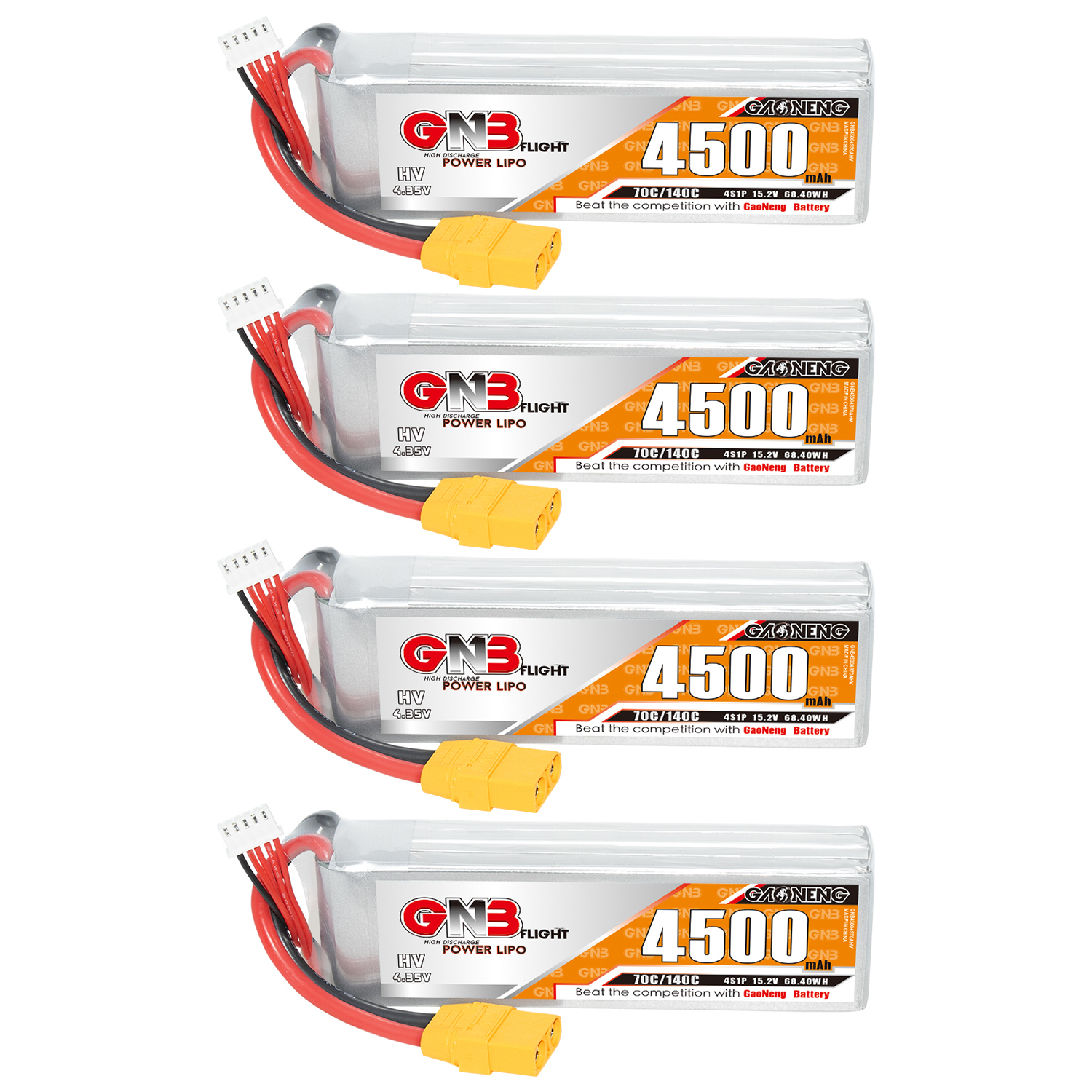 GAONENG GNB LiHV 4S 15.2V 4500mAh 70C LiPo Battery XT90