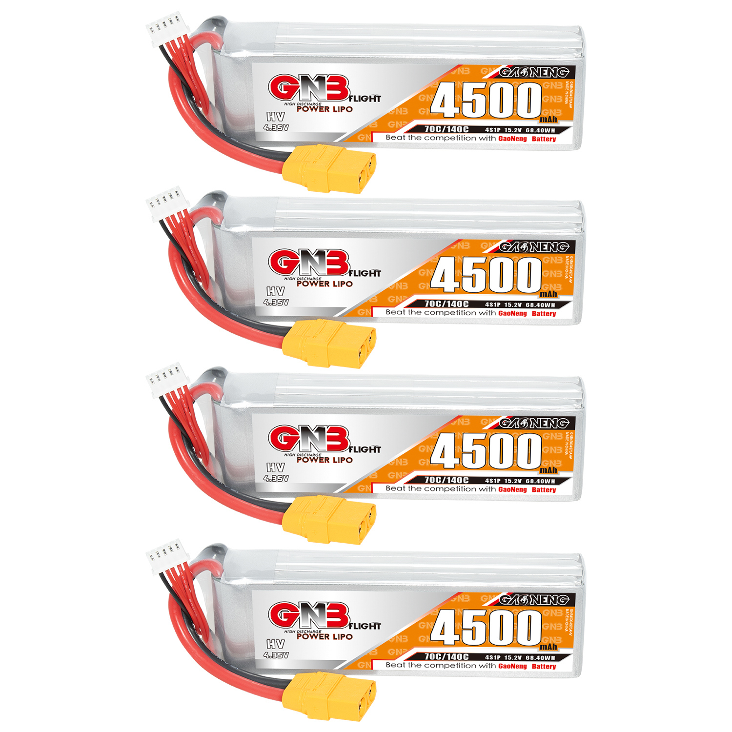 GAONENG GNB LiHV 4S 15.2V 4500mAh 70C LiPo Battery XT90