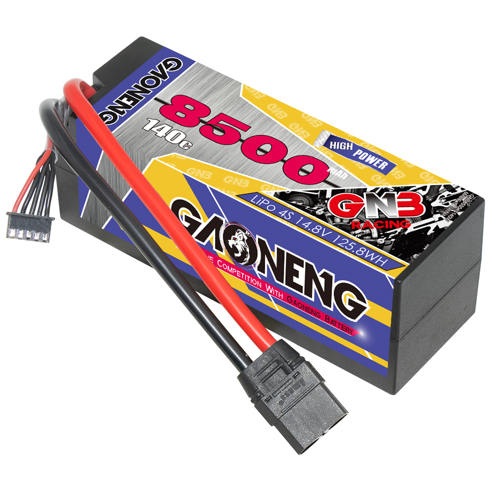 1PC - GAONENG GNB 4S 14.8V 8500mAh 140C Cabled Hard Case LiPo Battery XT90