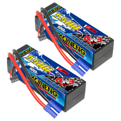 GAONENG GNB 4S 14.8V 5500mAh 100C Cabled 4S LCG Hard Case LiPo Battery EC5