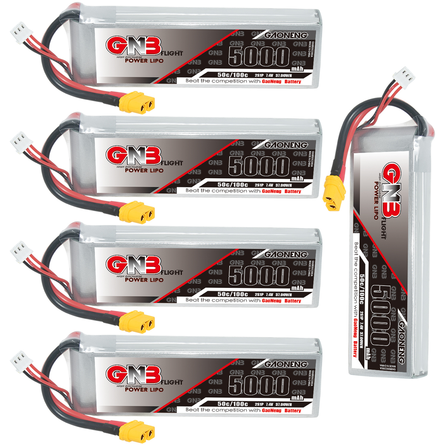 GAONENG GNB 2S 7.4V 5000mAh 50C LiPo Battery XT60