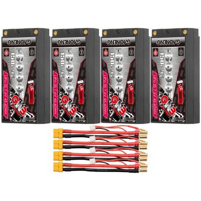 GAONENG GNB LiHV 2S 7.6V 6000mAh 150C LCG Shorty Pack 5mm Bullet Hard Case LiPo Battery