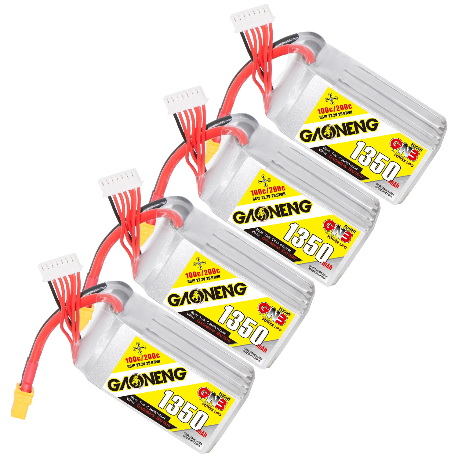 GAONENG GNB リポバッテリー6S 1100mAh 新旧6個セット GAONENG GNB 6S 22.2V 8000mAh 60C XT90 LiPo Battery