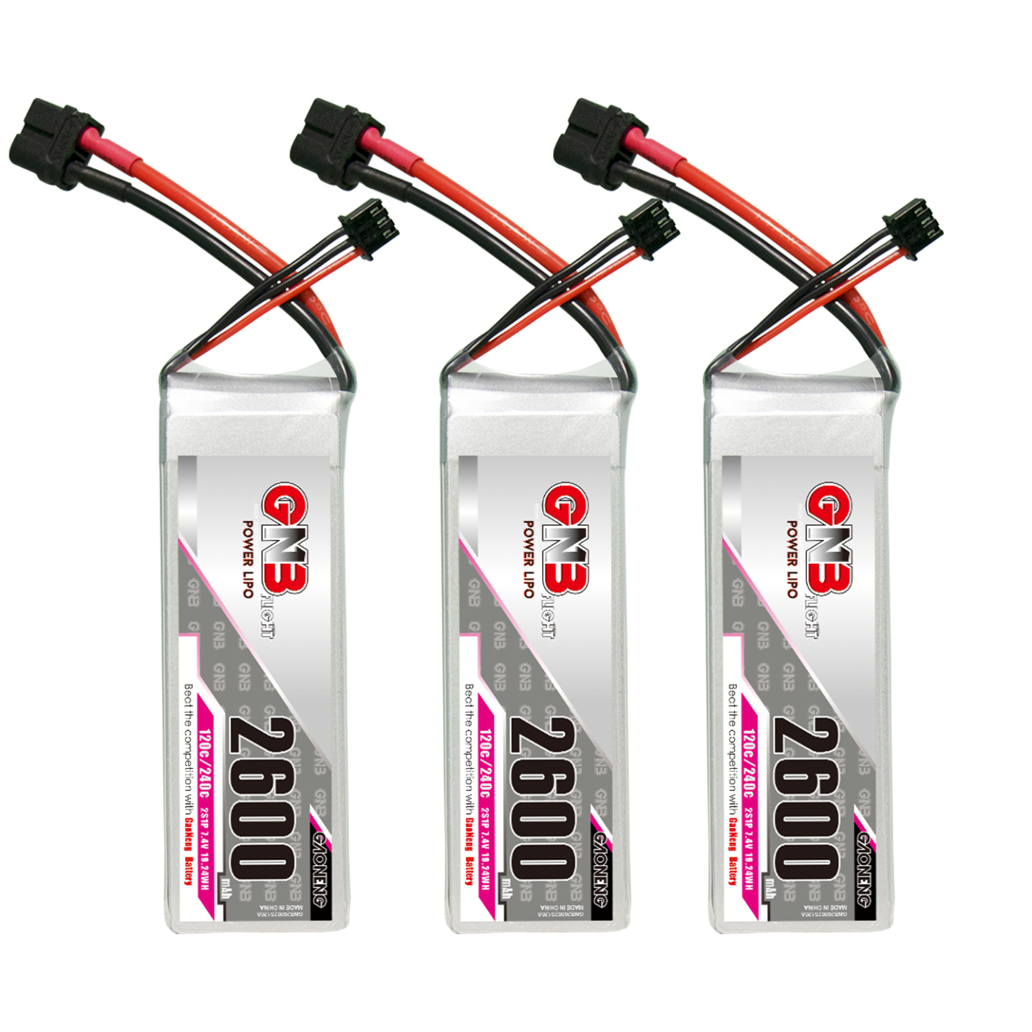 GAONENG GNB 2S 7.4V 2600mAh 120C LiPo Battery XT60 Connector