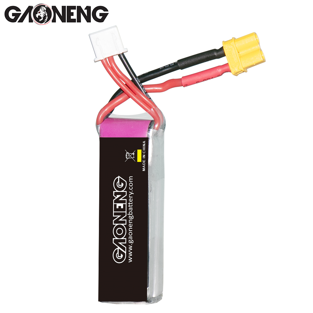 4PCS - GAONENG GNB LiHV 2S 7.6V 300mAh 80C XT30 LiPo Battery