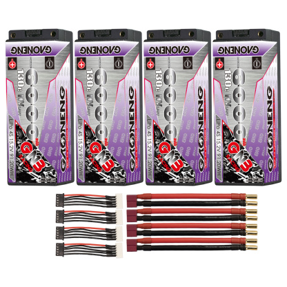 GAONENG GNB LiHV 4S 15.2V 6000mAh 130C 5mm Bullet Hard Case LiPo Battery
