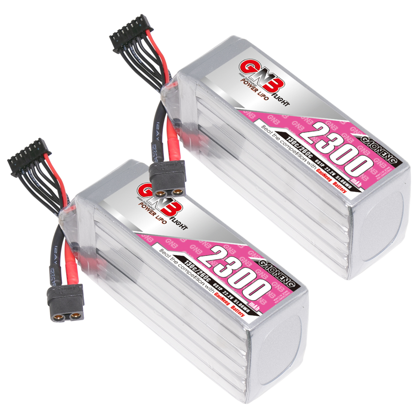 GAONENG GNB 6S 22.2V 2300mAh 130C XT60 LiPo Battery