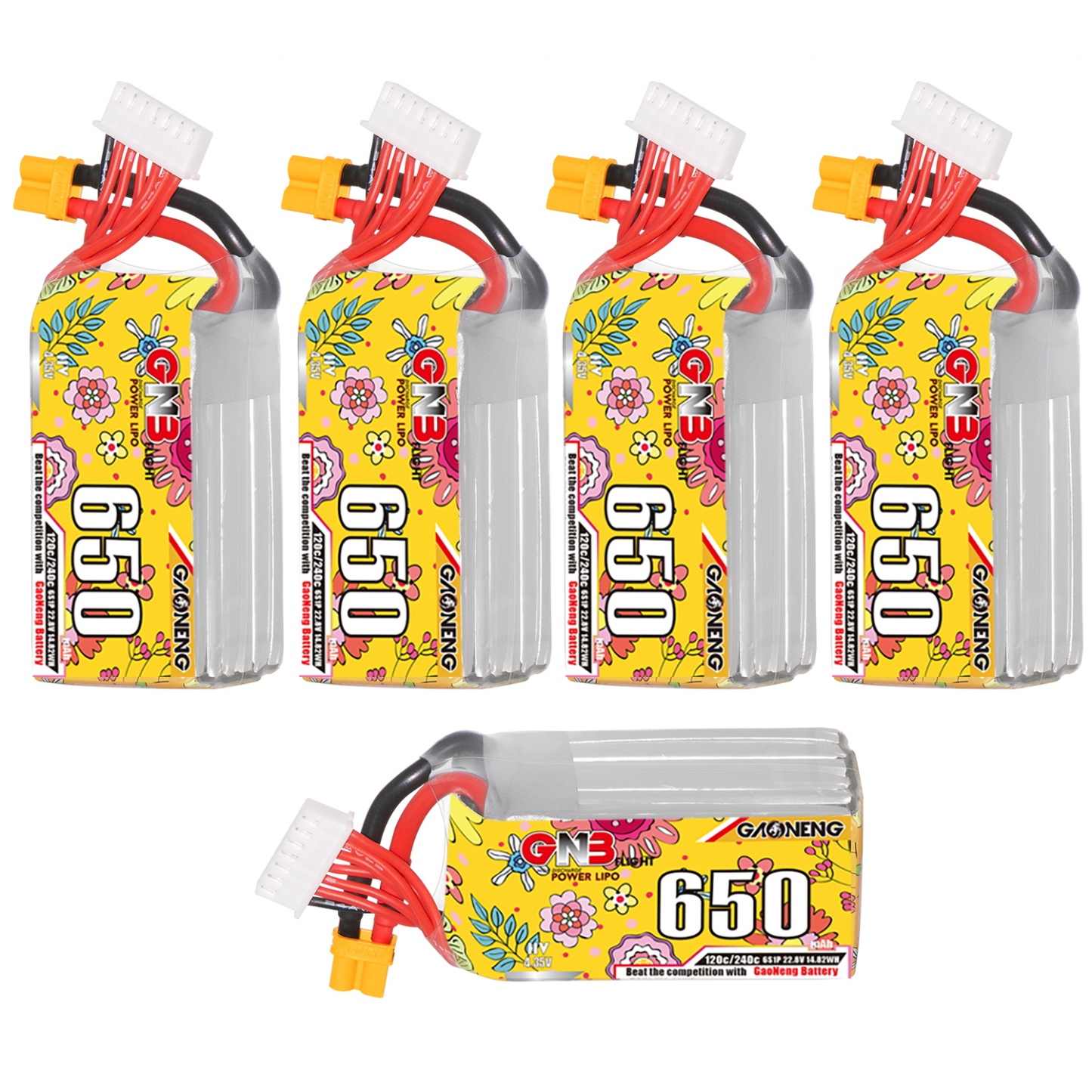 GAONENG GNB LiHV 6S 22.8V 650mAh 120C XT30 LiPo Battery