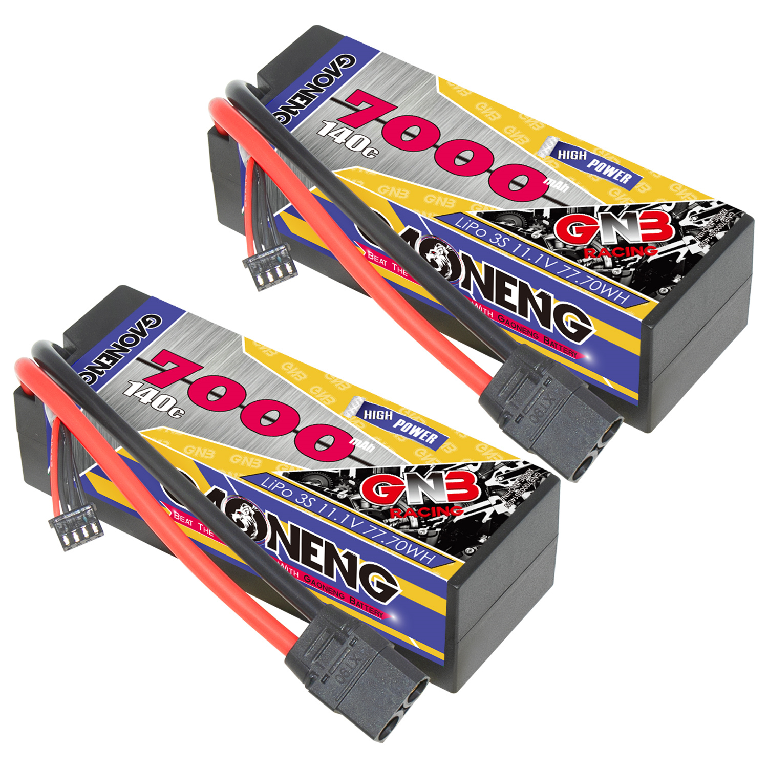 GAONENG GNB 3S 11.1V 7000mAh 140C Cabled Hard Case LiPo Battery XT90
