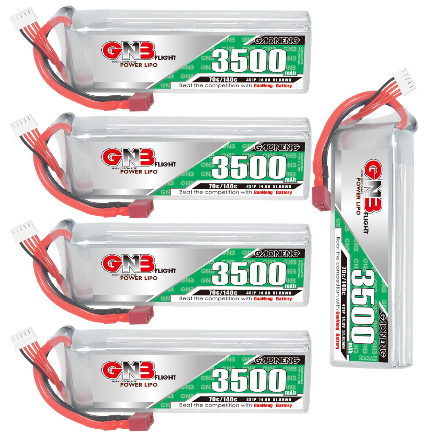 GAONENG GNB 4S 14.8V 3500mAh 70C T-PLUG LiPo Battery