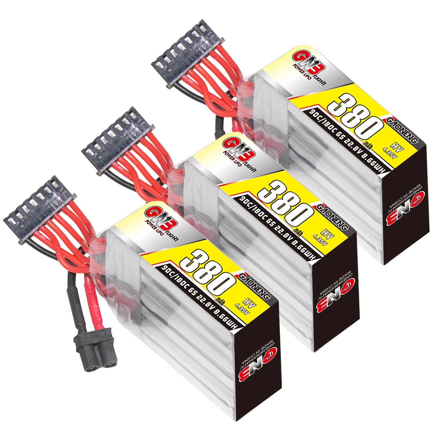 GAONENG GNB LiHV 6S 22.8V 380mAh 90C XT30 LiPo Battery
