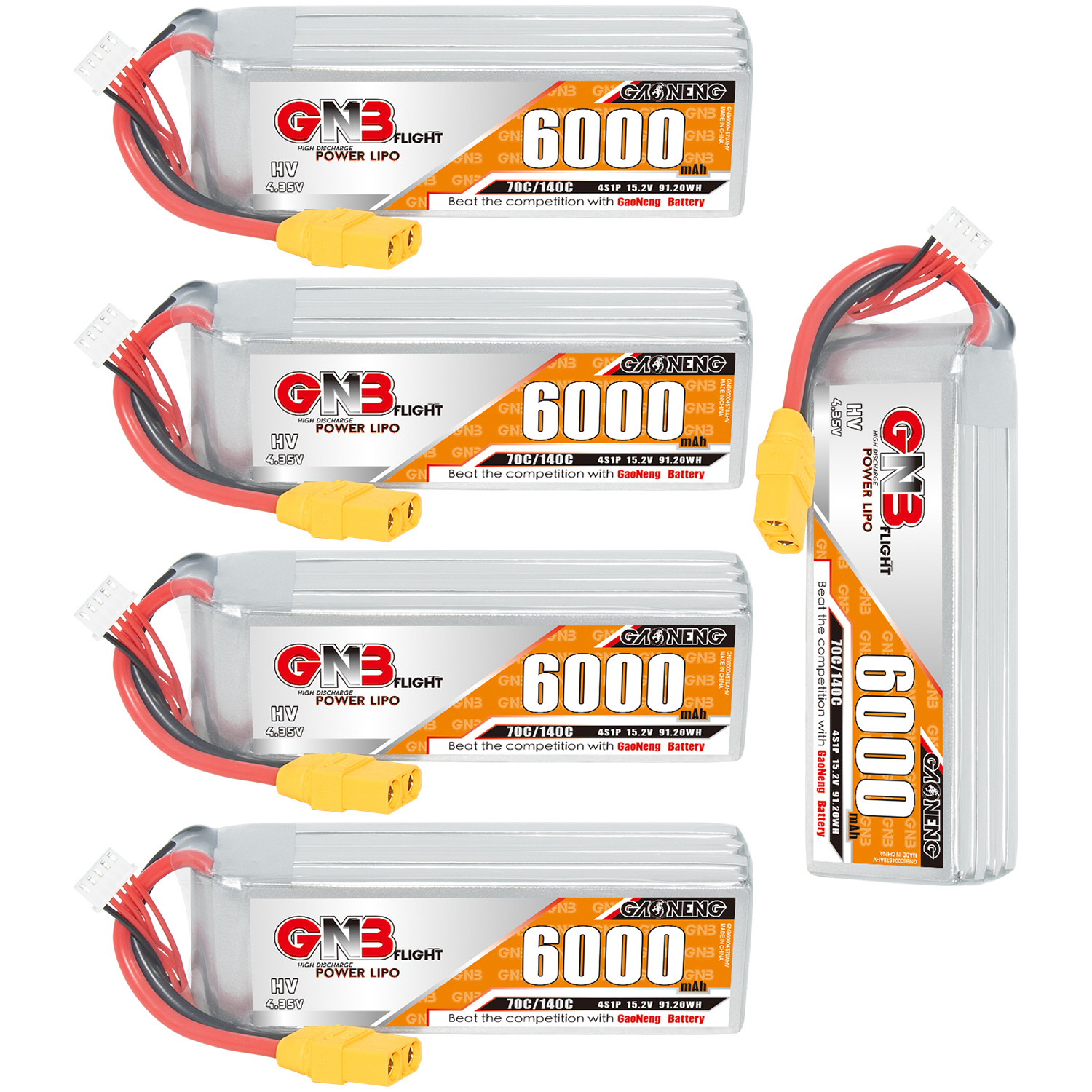 GAONENG GNB HV 4S 15.2V 6000mAh 70C LiPo Battery XT90