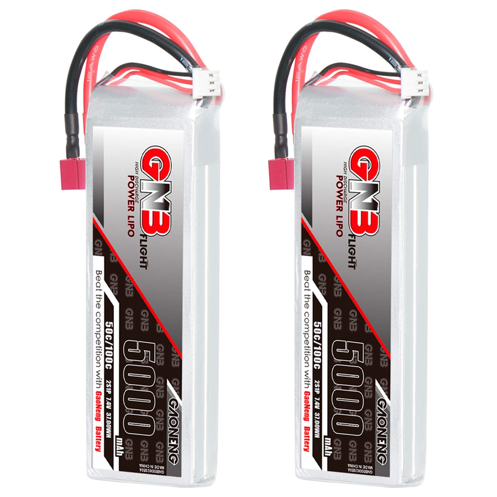 GAONENG GNB 2S 7.4V 5000mAh 50C LiPo Battery T-Plug