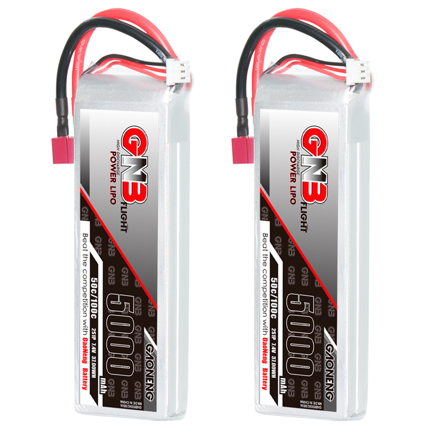 GAONENG GNB 2S 7.4V 5000mAh 50C LiPo Battery T-Plug