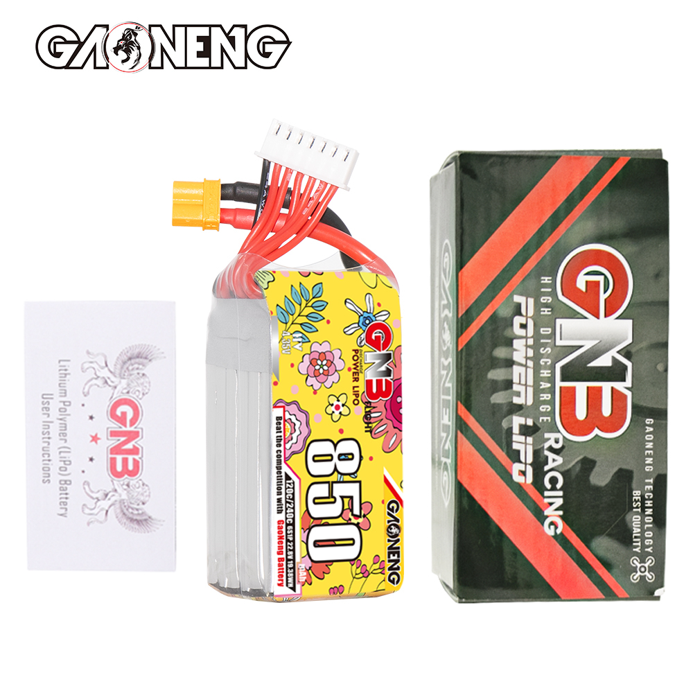 GAONENG GNB LiHV 6S 22.8V 850mAh 120C XT30 LiPo Battery FPV