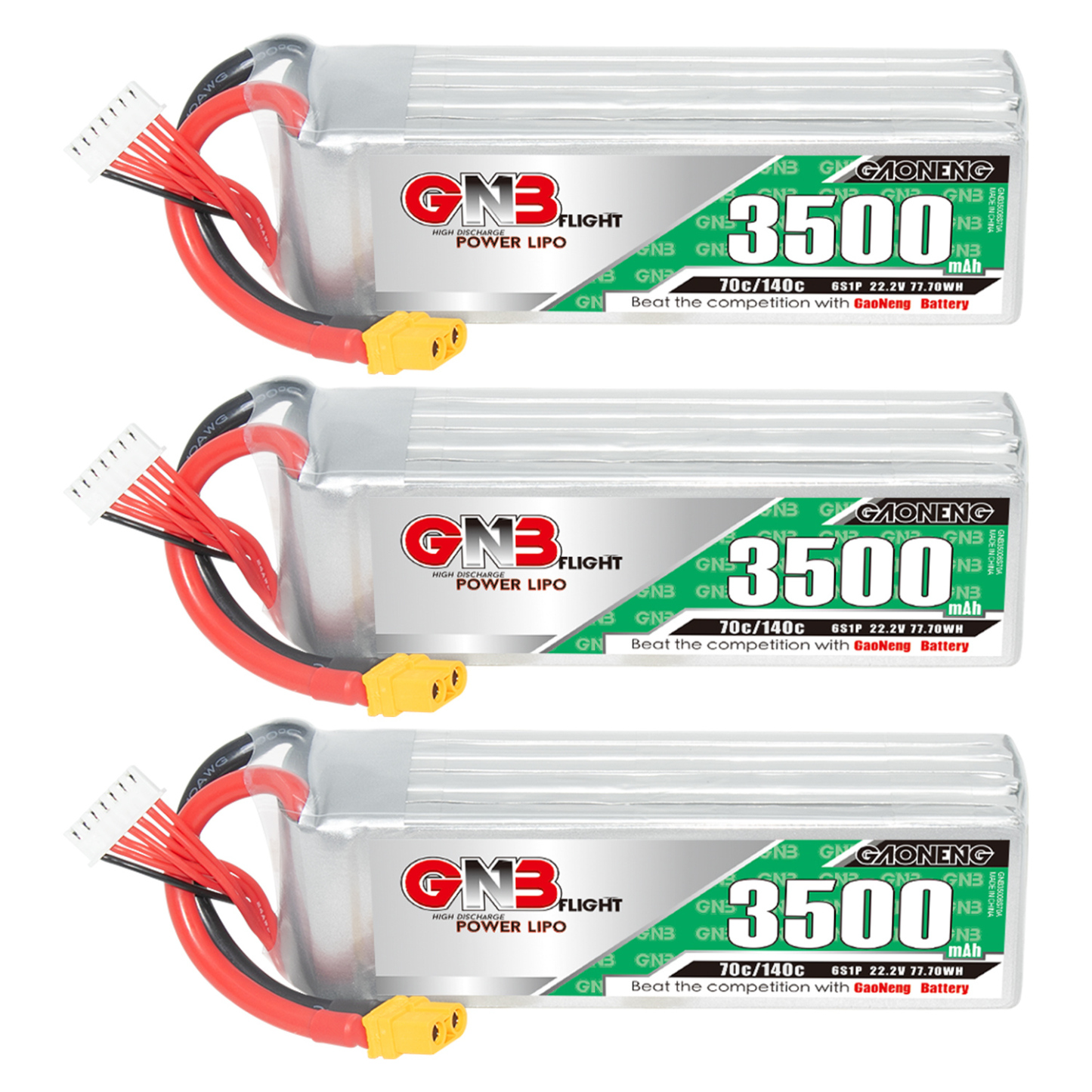 GAONENG GNB 6S 22.2V 3500mAh 70C LiPo Battery XT60