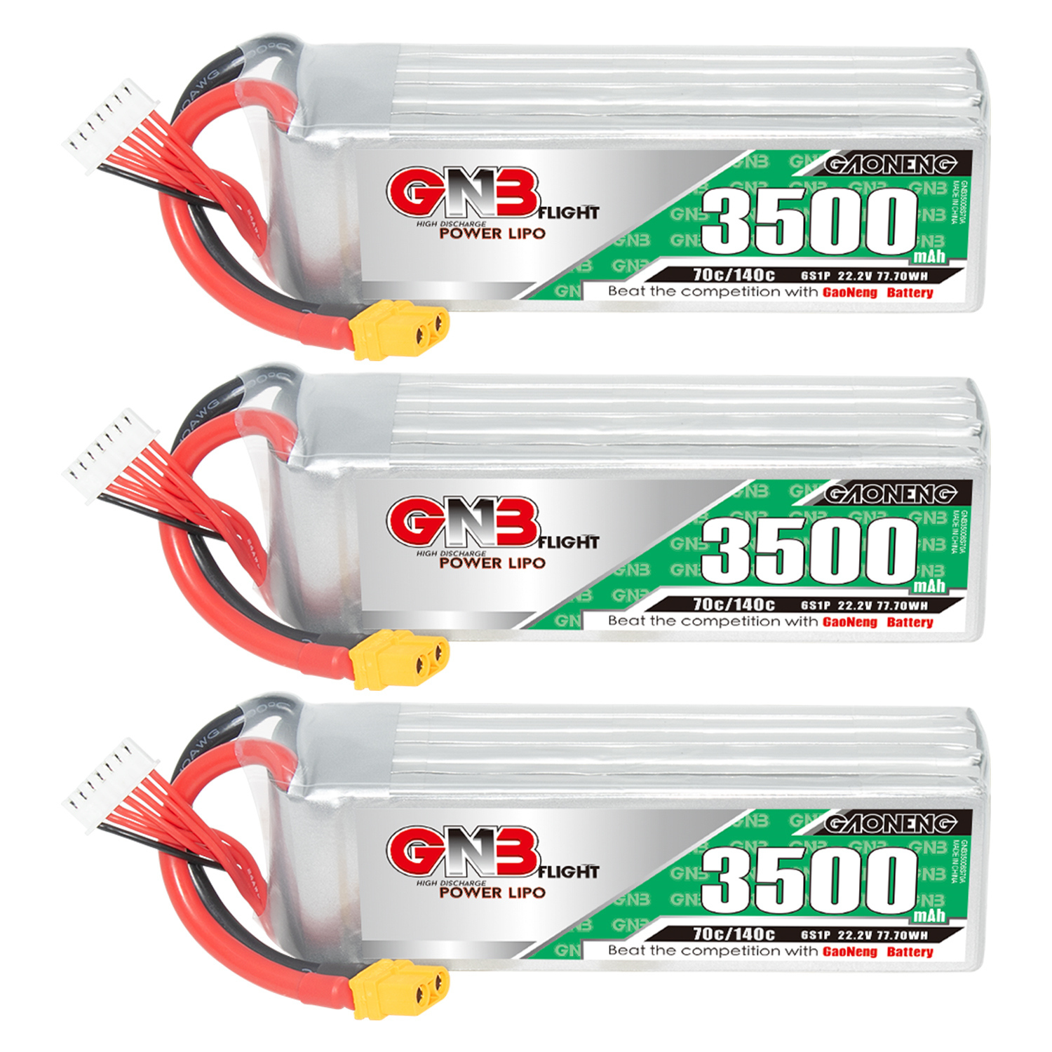 GAONENG GNB 6S 22.2V 3500mAh 70C LiPo Battery XT60