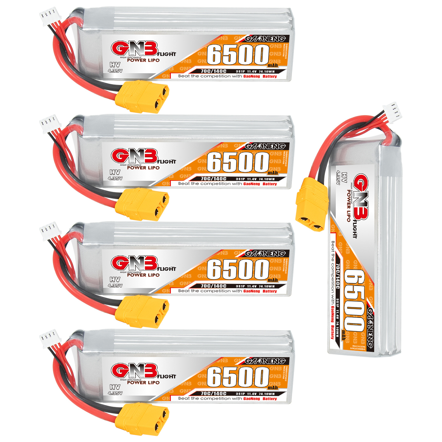 GAONENG GNB HV 3S 11.4V 6500mAh 70C LiPo Battery XT90