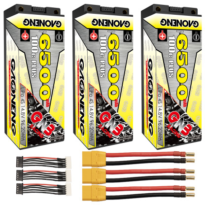 GAONENG GNB 4S 14.8V 6500mAh 100C 5mm Bullet Hard Case LiPo Battery