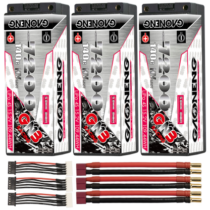 GAONENG GNB LiHV 4S 15.2V 7200mAh 140C 5mm Bullet Hard Case LiPo Battery