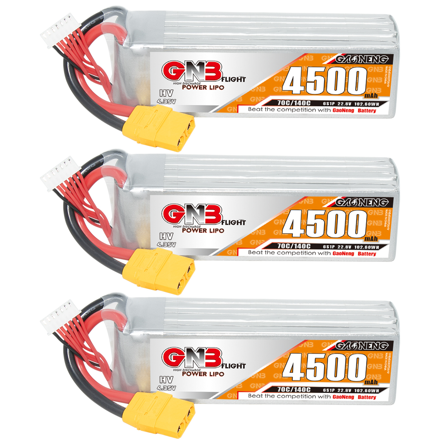 GAONENG GNB LiHV 6S 22.8V 4500mAh 70C LiPo Battery XT90