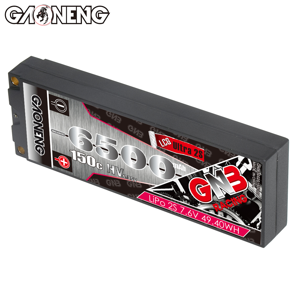 1PC - GAONENG GNB LiHV 2S 7.6V 6500mAh 150C Hard Case Ultra LCG LiPo Battery XT60