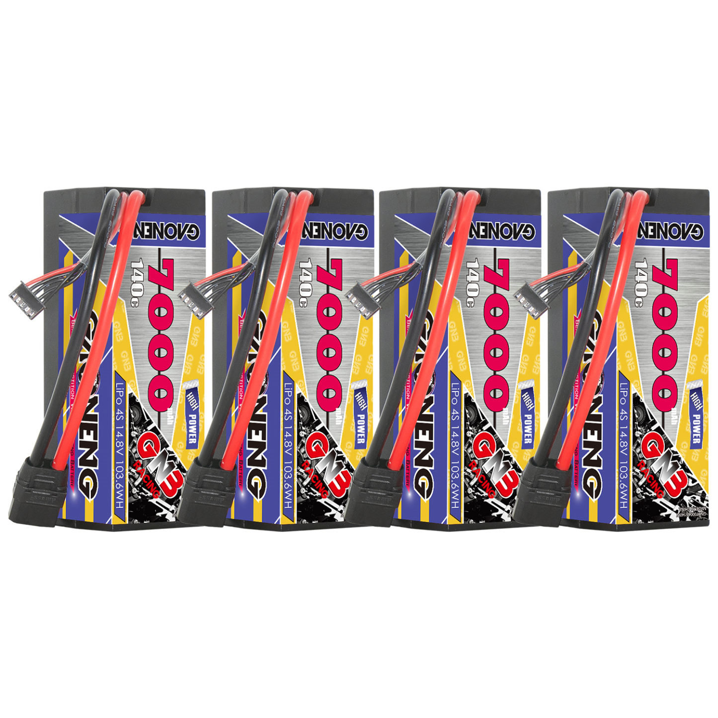 GAONENG GNB 4S 14.8V 7000mAh 140C Cabled Hard Case LiPo Battery XT90