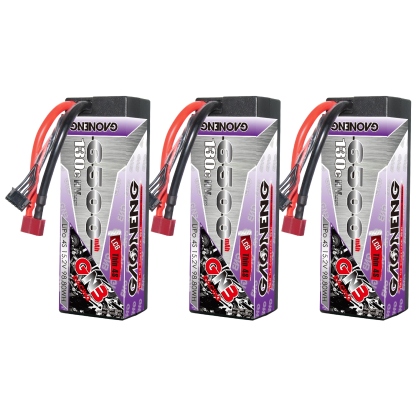 GAONENG GNB LiHV 4S 15.2V 6500mAh 130C LCG Cabled Hard Case LiPo Battery T-PLUG