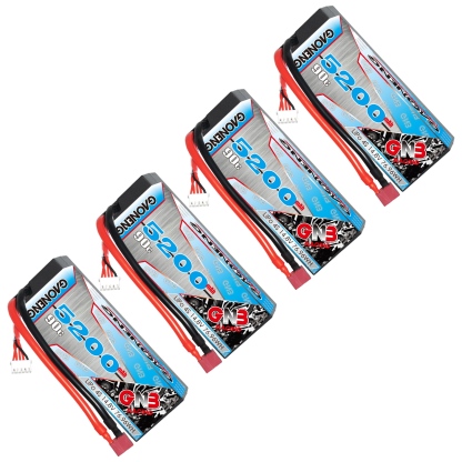 GAONENG GNB 4S 14.8V 5200mAh 90C Cabled Hard Case LiPo Battery T-PLUG