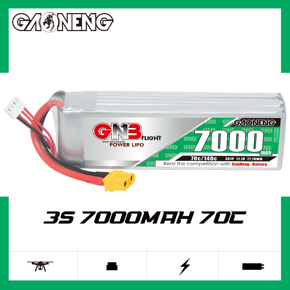 GAONENG GNB 3S 11.1V 7000mAh 70C LiPo Battery XT60