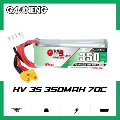 GAONENG GNB LiHV 3S 11.4V 350mAh 70C XT30 LiPo Battery