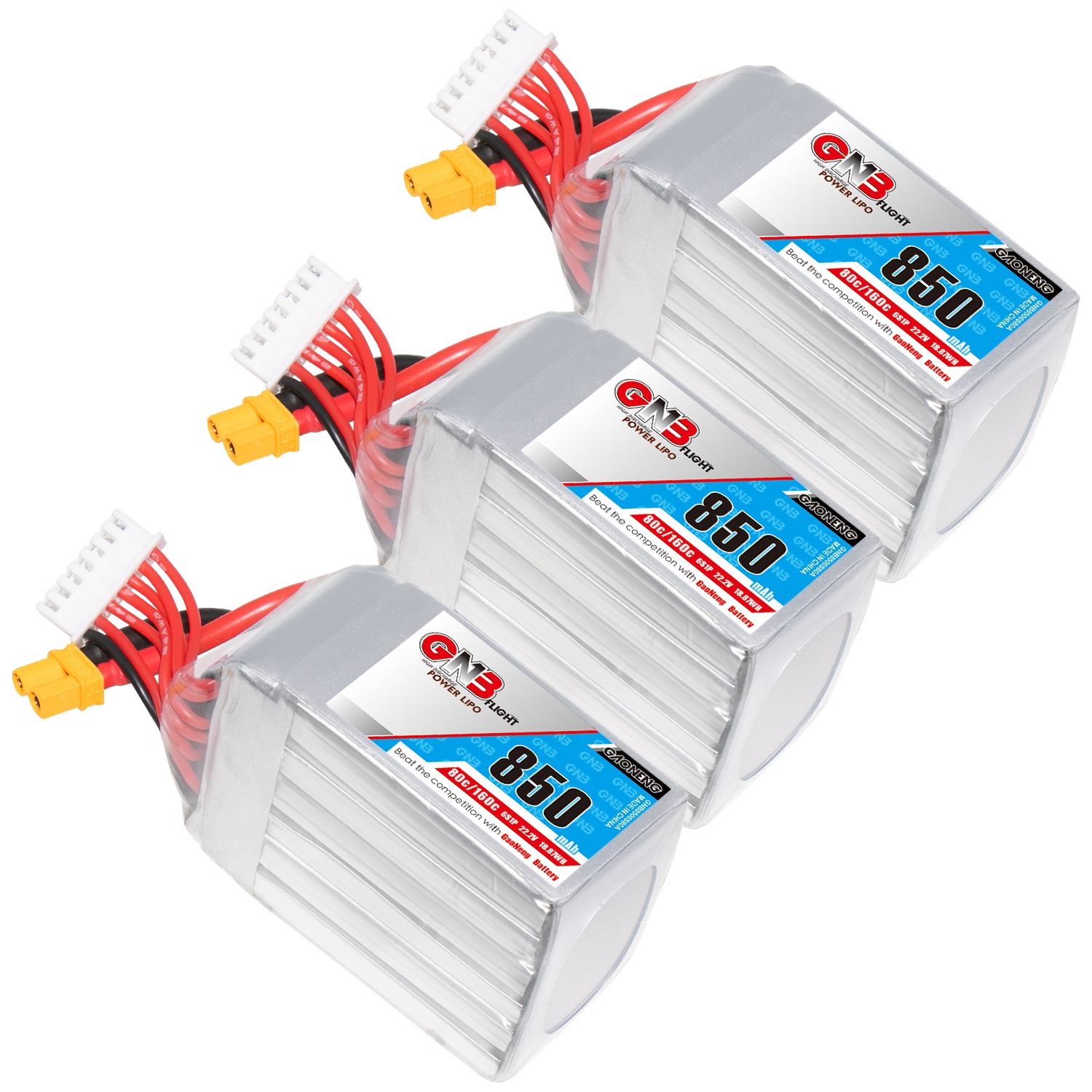 GAONENG GNB 6S 22.2V 850mAh 80C XT30 Connector LiPo Battery