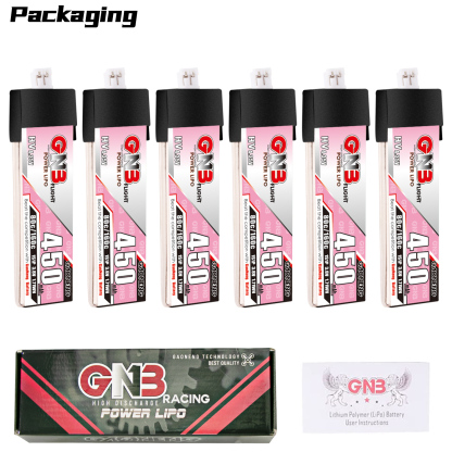 GAONENG GNB LiHV 1S 3.8V 450mAh 80C PH2.0 Plastic Head LiPo Battery