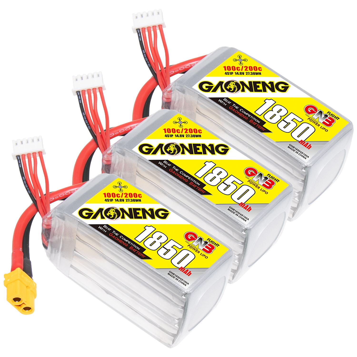 GAONENG GNB 4S 14.8V 1850mAh 100C XT60 LiPo Battery