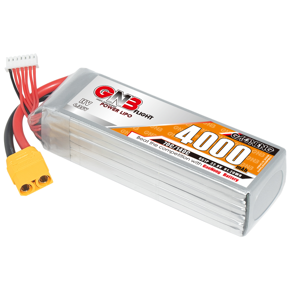1PCS - GAONENG GNB LiHV 6S 22.8V 4000mAh 70C LiPo Battery XT90