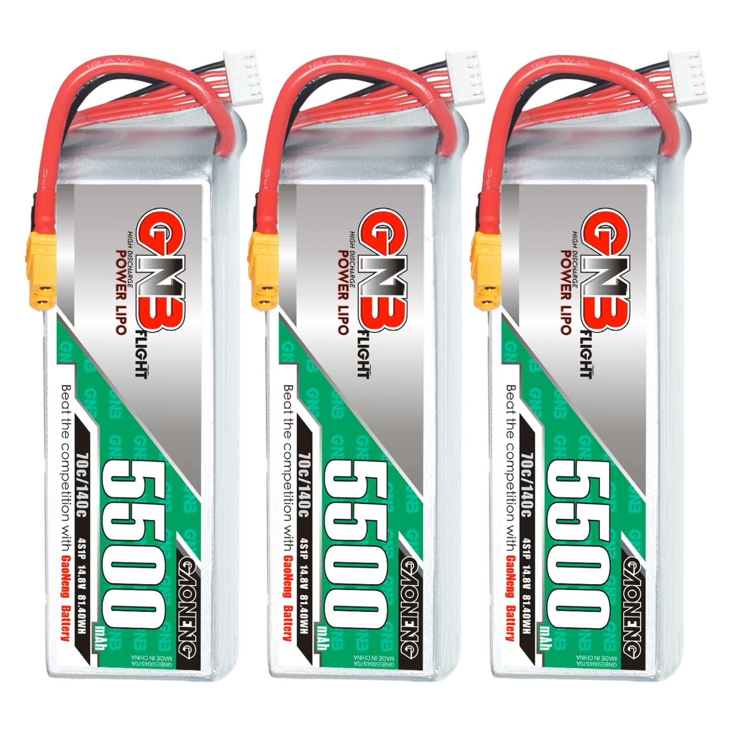 GAONENG GNB 4S 14.8V 5500mAh 70C XT60 LiPo Battery