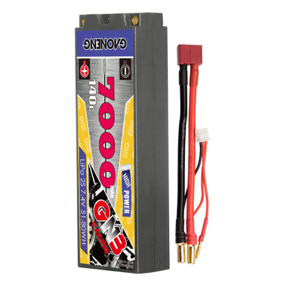 GAONENG GNB 2S 7.4V 7000mAh 140C 5mm Bullet Hard Case LiPo Battery