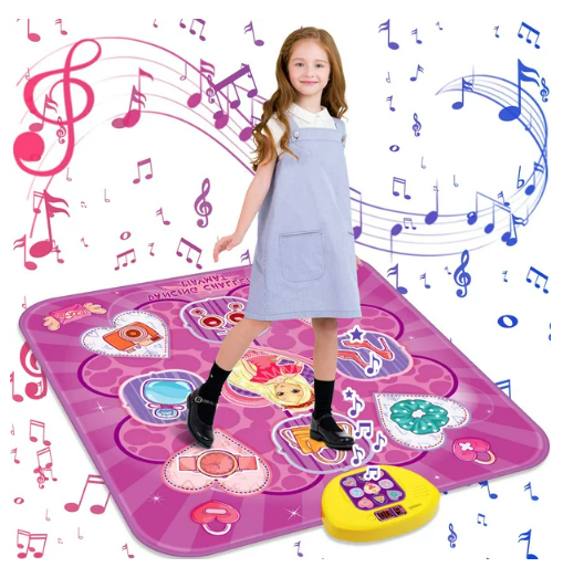 ANNKIE Dance Mat Kids Toys,Toys for 3 4 5 6 7 8-12 Year Old Girls,Dance Pad Gift for Kids,Electronic Kids Music Dance Pad with LED Lights,5 Game Modes Princess Dance Mat Suitable for Girls Aged 3-12
